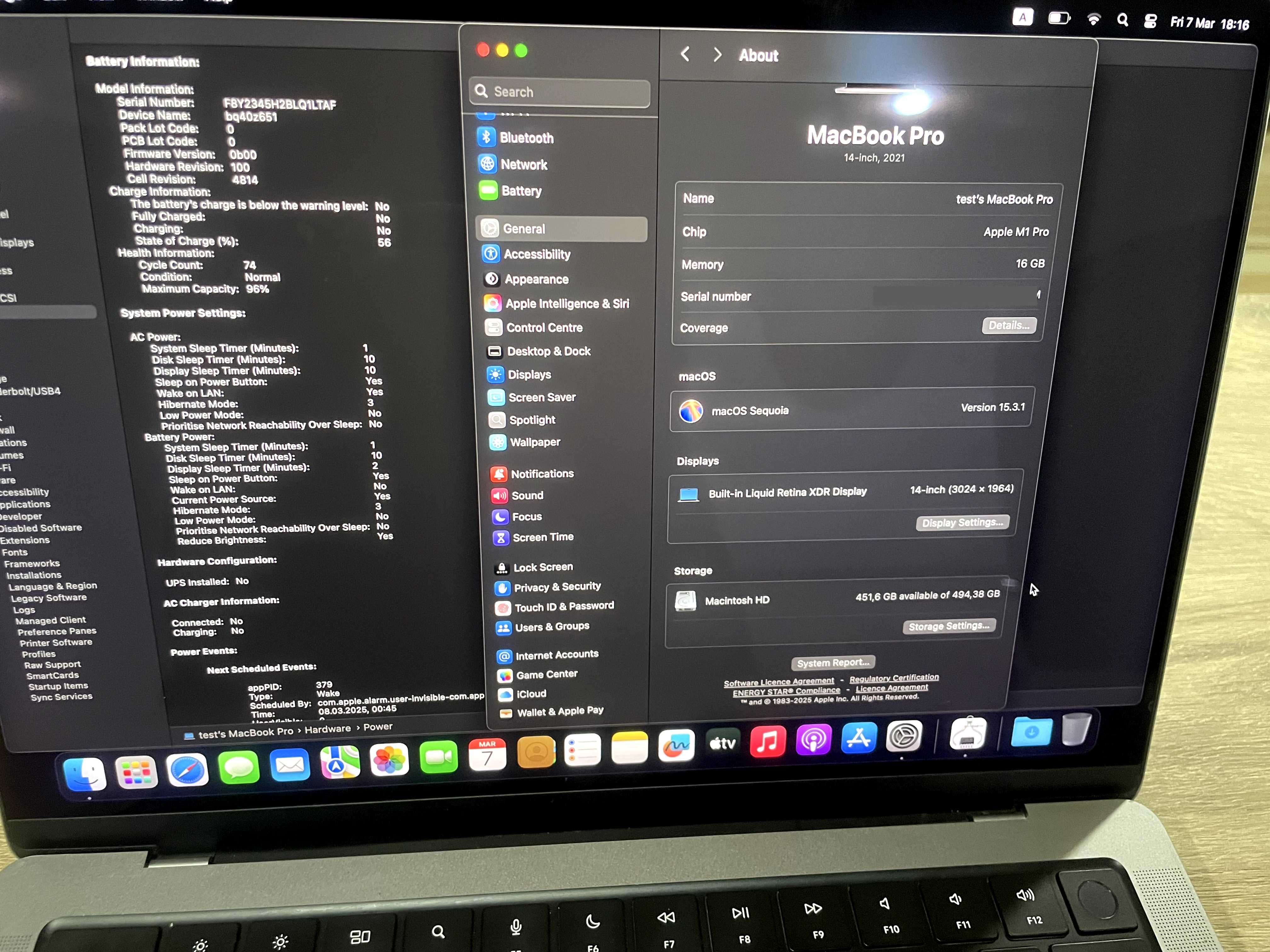 Ноутбук Apple MacBook pro 14 M1 pro 16/512 gb 2021 (MLY43) A2442 gray