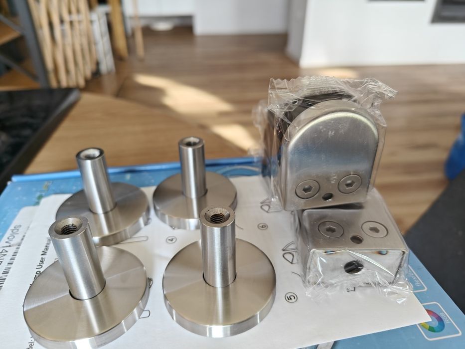 Suporte de vidro - aço inoxidável 304 ajustável braçadeiras para vidro