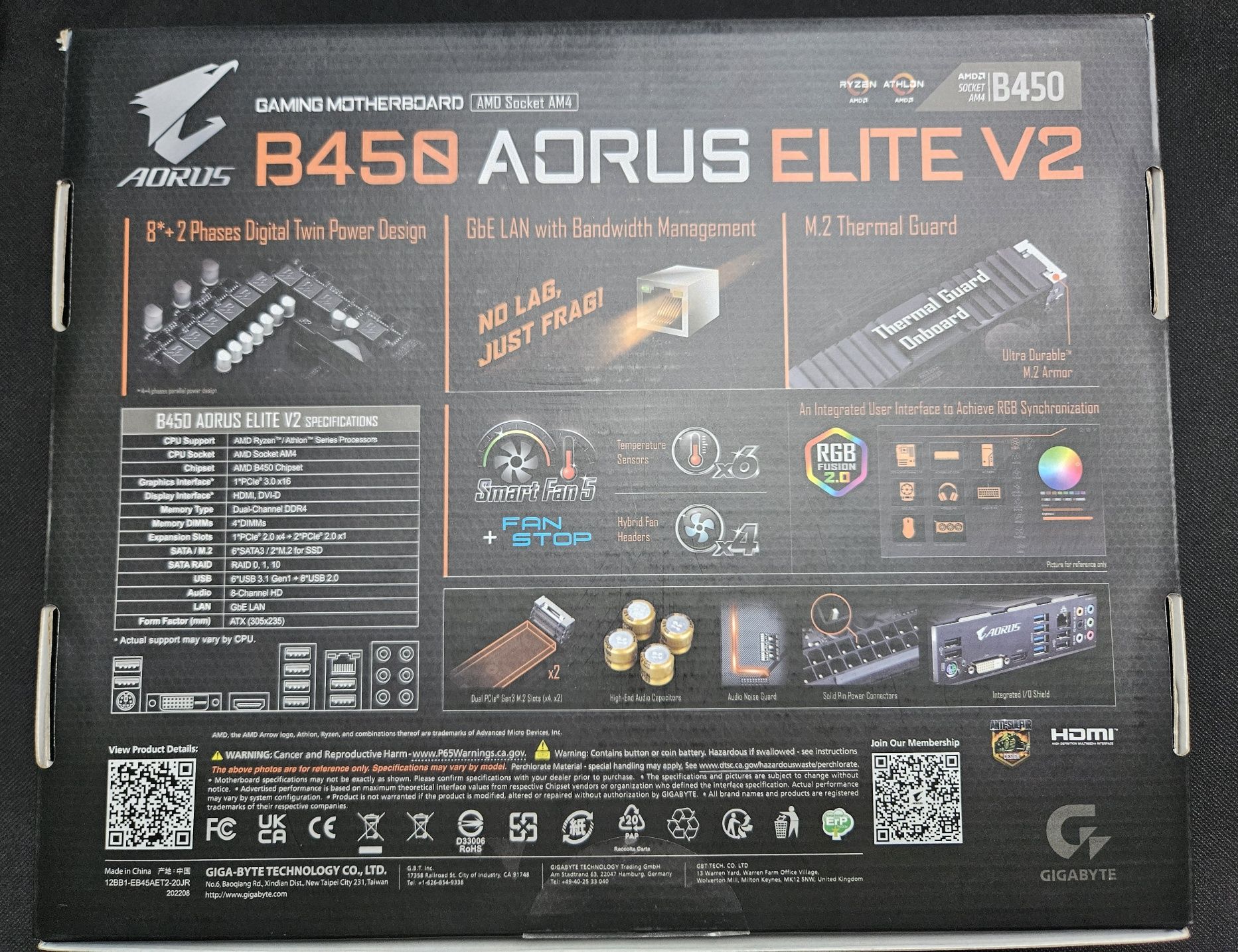 Płyta Główna Gigabyte B450 Aorus Elite V2