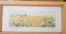 Serigrafia "Os Girassois" Oferta moldura 39cms x 20cms