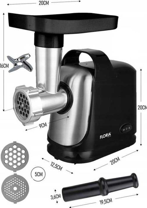 Nowa Maszynka Do Mielenia Mięsa Elektryczna x2 Sita 1300W - PROMOCJA