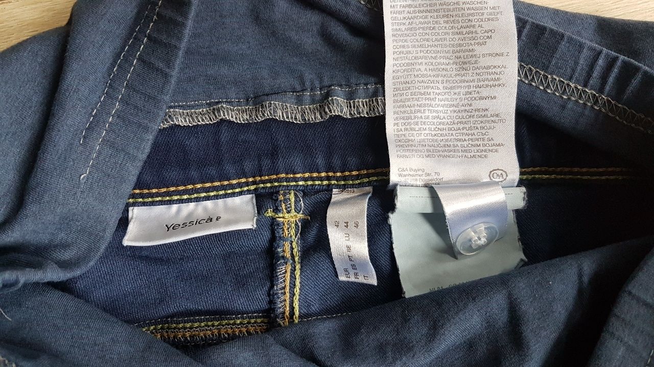 Spodenki ciążowe spodnie krótkie elastyczne jeans C&A rozm. XL