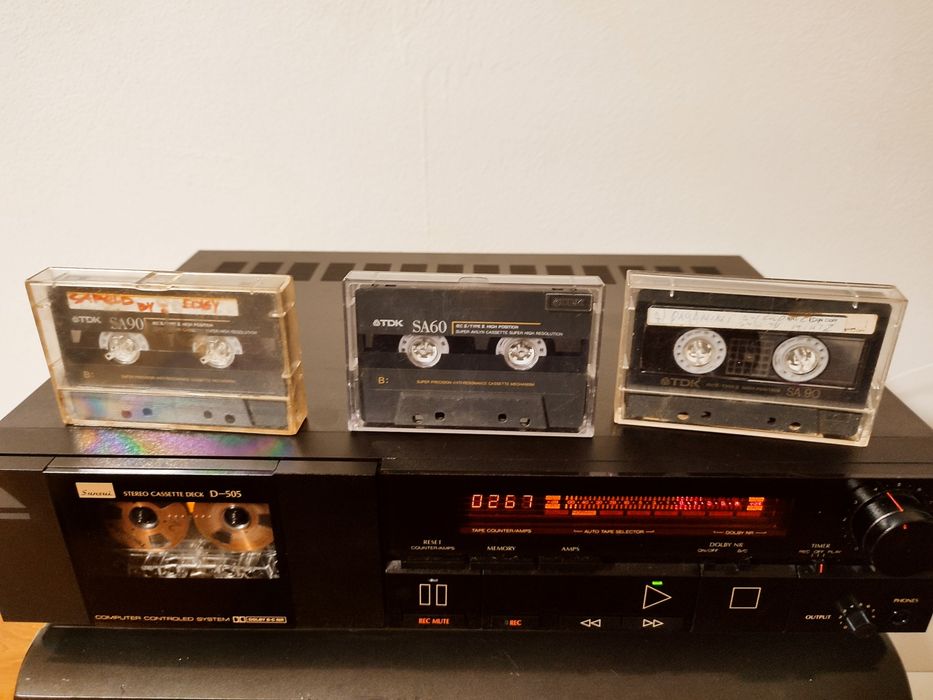 WYPRZEDAŻ! Kasety audio TDK plus magnetofon Sansui D 505 po serwisie!