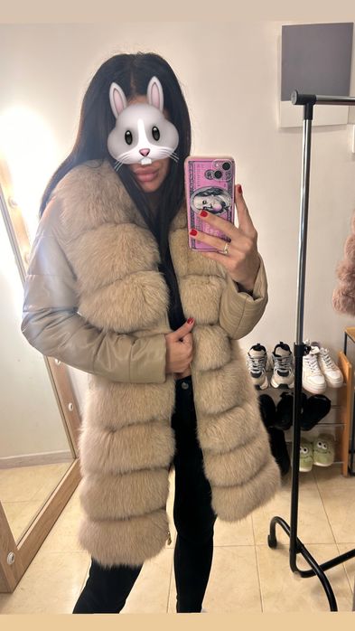 Меховая шубка песец шуба писец песцовая жилетка трансформер желетка