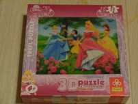 puzzle 72 szt. Trefl 3D Visual Echo nowe urodziny księżniczki prezent