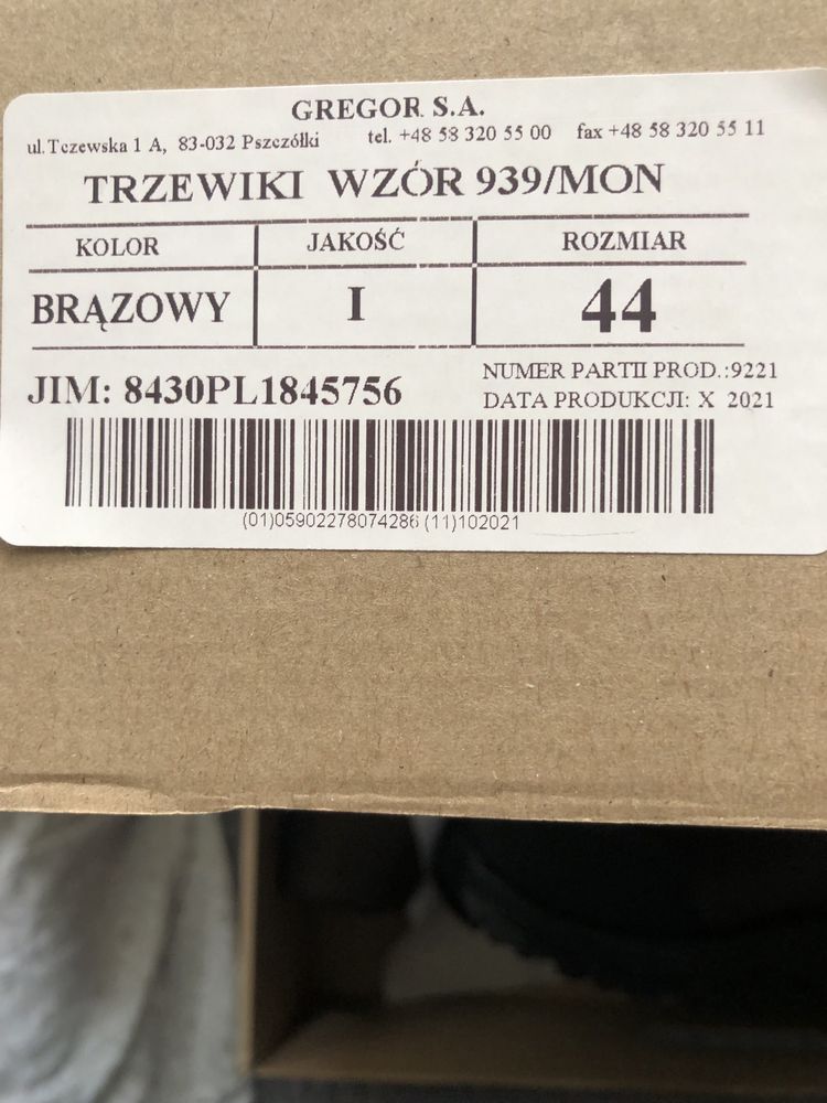 Trzewiki wojskowe letnie wzor 939/mon