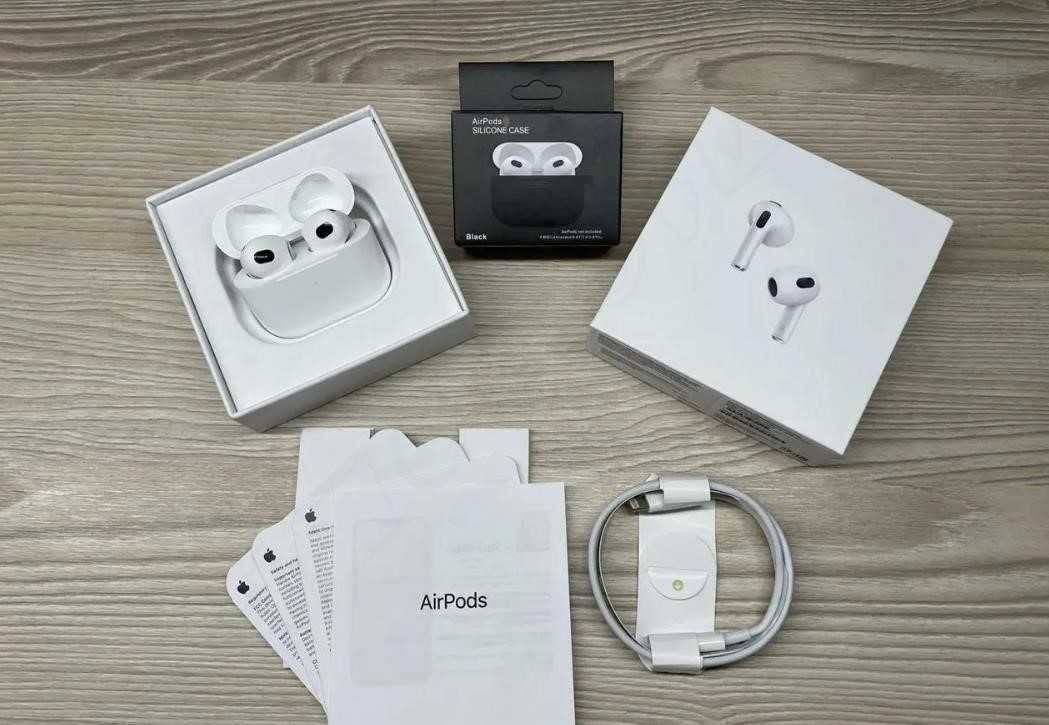Бездротові навушники airpods 3 Lux якість + чехол у подарунок!!