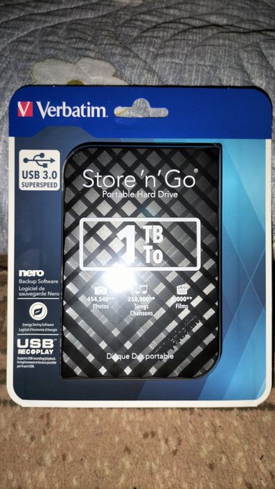 Зовнішній накопичувач Verbatim Store'n Go 2.5" (6.35cm) 1TB USB 3.0 BL
