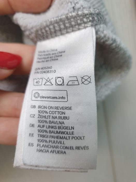 Szara bluza h&m w stylu croptop