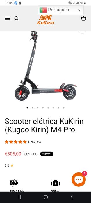 Trotinete elétrica kukirin m4 pro