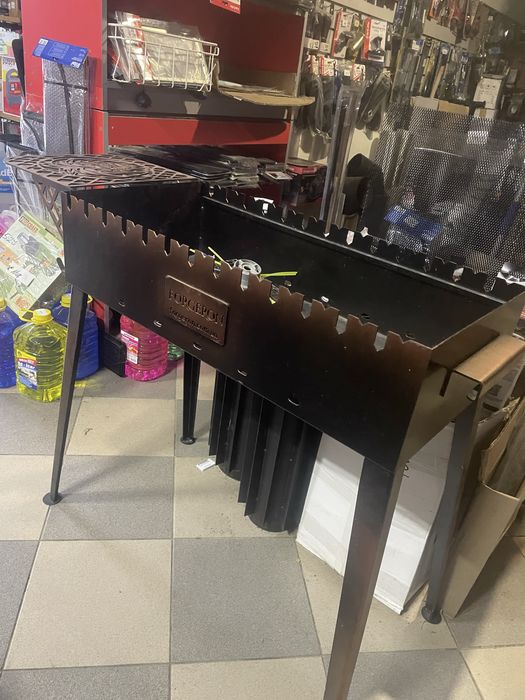 Мангал розкладний з поличкою