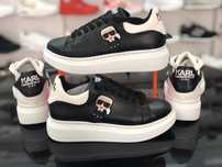 Męskie sneakersy Lagerfeld czarne modne buty skórzane nowe 40-46