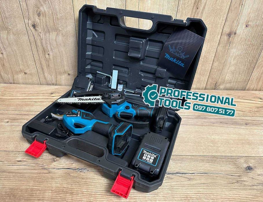 Акумуляторний садовий комплект Makita Секатор DMT93BL + Пилка DUC365BL
