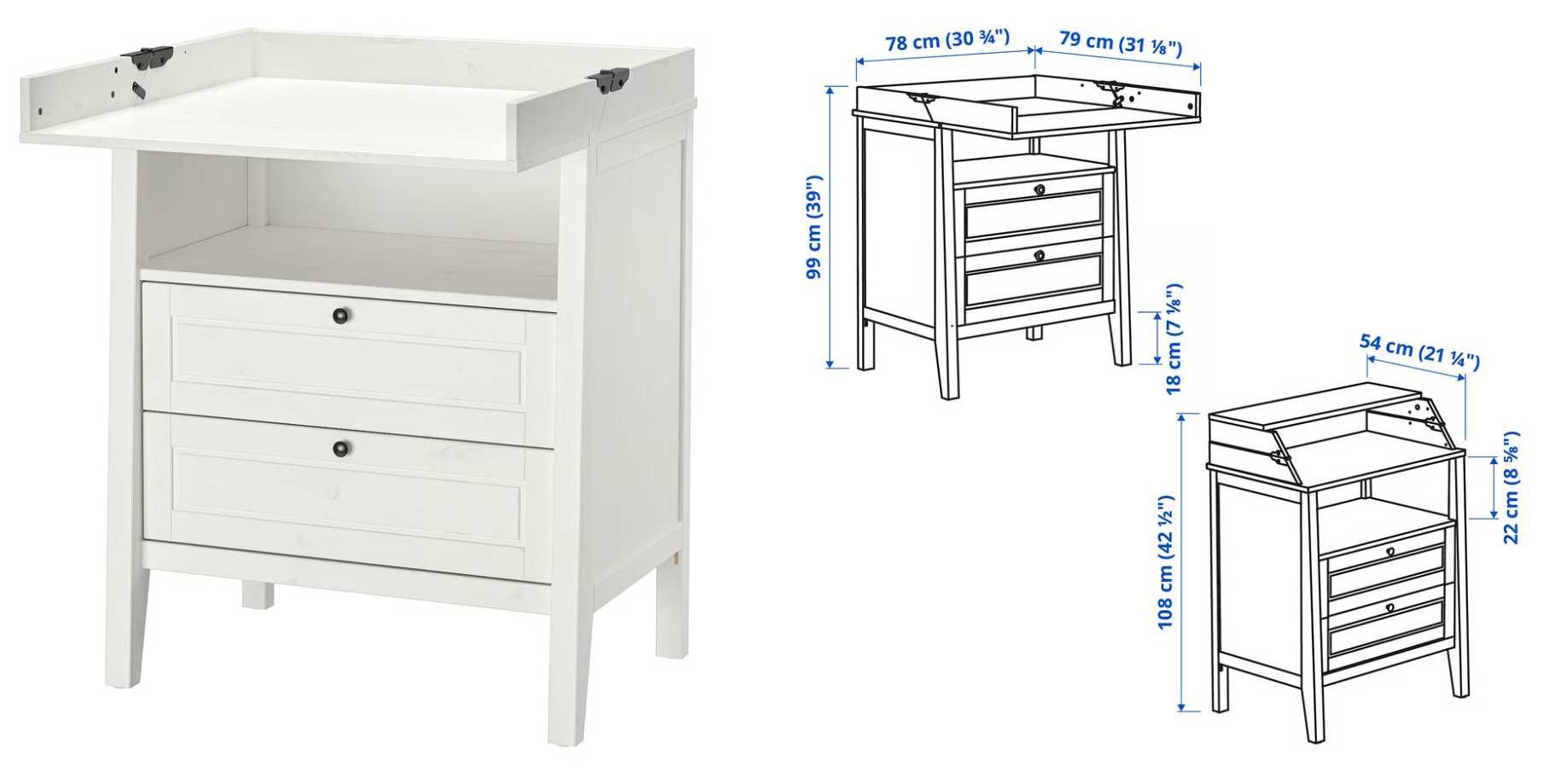 Móvel SUNDVIK – Trocador/Cómoda, Branco