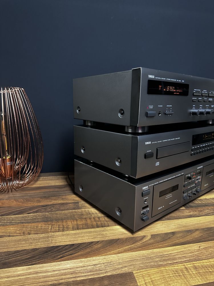 Zestaw audio Yamaha RX-480 , CDX-570, KX-W332 - deck, CD Amplituner