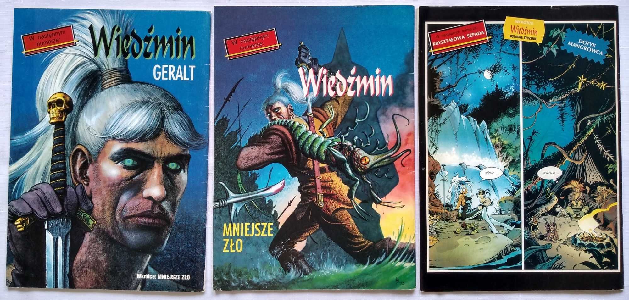 3szt WYDANIE 1 WIEDŹMIN nr 8 9 10 Stary KOMIKS Polch Sapkowski 1993 r.