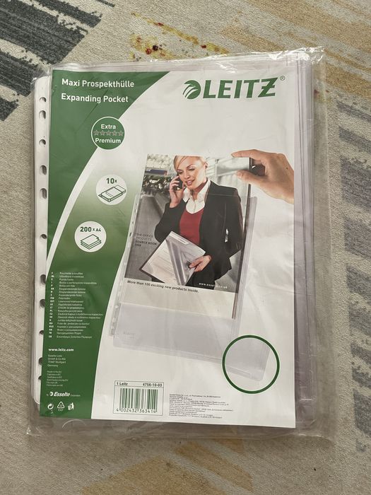 Leitz koszulki krystaliczne poszerzane - na dużą ilość dokumentów