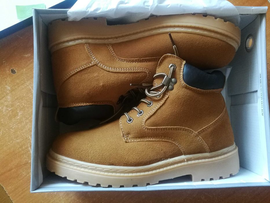 НОВІ Чоловічі Черевики 43р. 27см. Жовті Руді Зимні замшеві демісезонні