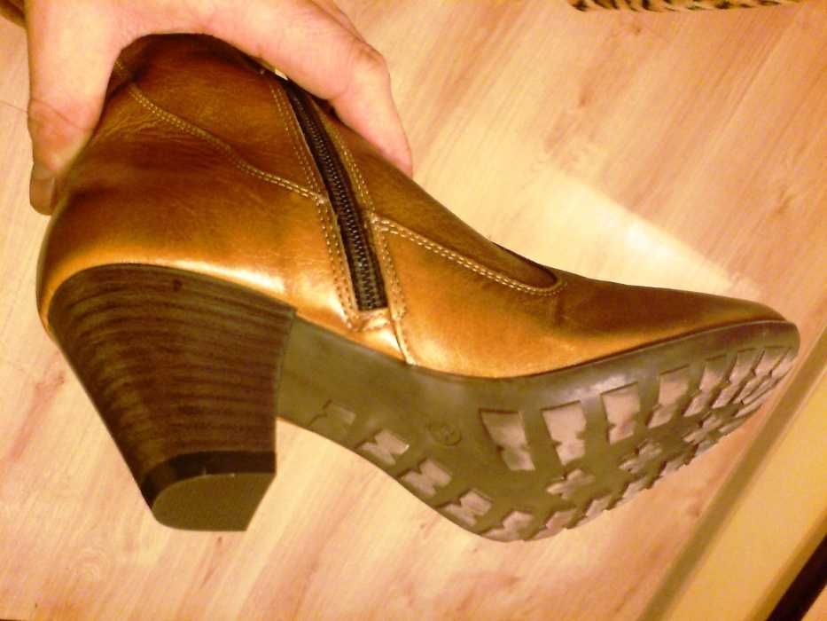 NOWE Buty-Kozaki KOWBOJKI 37 Naturalna skóra100% MIODOWY I-Klasa Gw.6m
