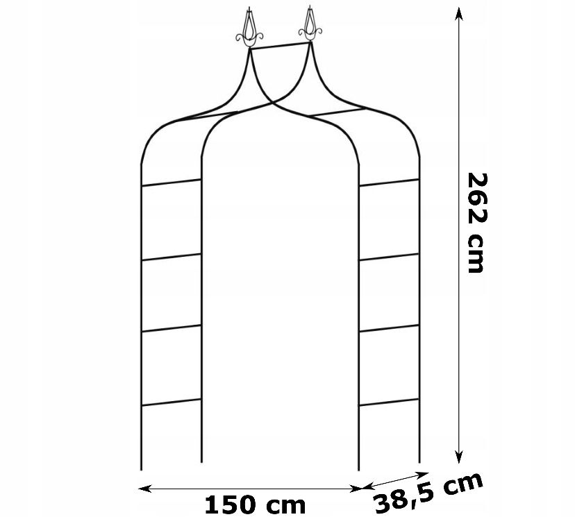 Pergola stojak kwietnik na rośliny kwiaty łuk 240 cm