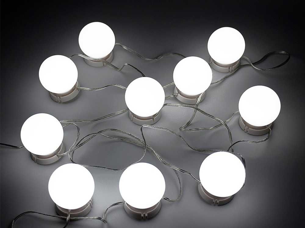 Lampki do lustra toaletki zestaw 10 sztuk LED