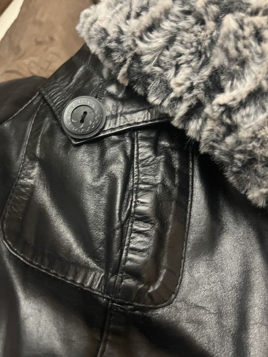 Плащ шкіряний утеплений