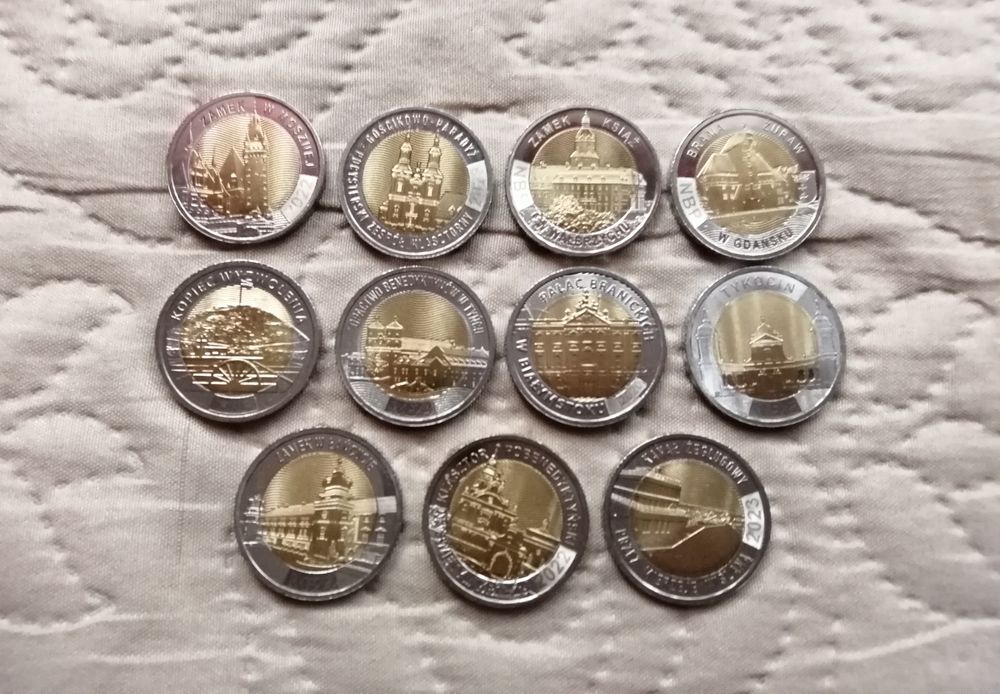 11 szt monet 5 zł okolicznościowych - mennicze