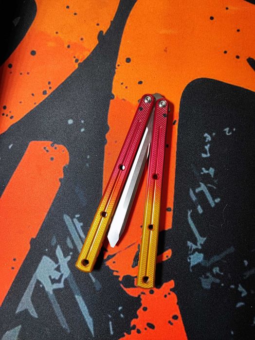 Балисонг кастом Armed Shark х BaliPlus / Танто клинок / Эксклюзив