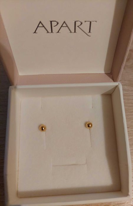 Kolczyki złote pr. 585 - kuleczki / kulki