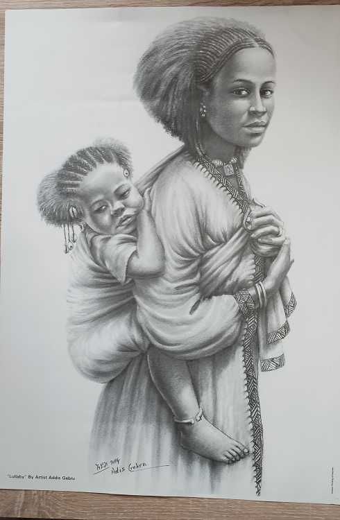 Rysunek etiopskiej kobiety
