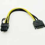 Adaptador 15pin sata para 8pin(6 + 2)cabo de fonte