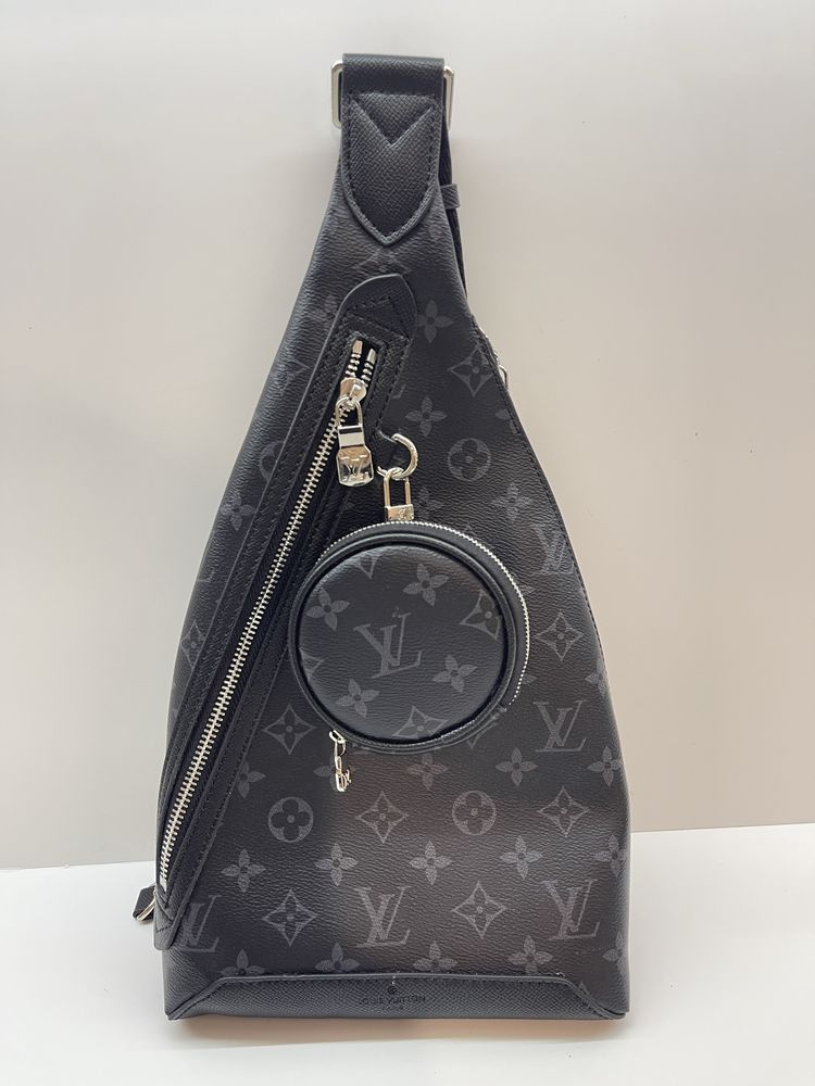 Мужской слинг Louis Vuitton Duo Monogram/мужская сумка ЛВ/сумка LV