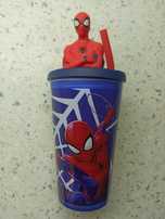 Kubek zakręcany ze słomka Spiderman