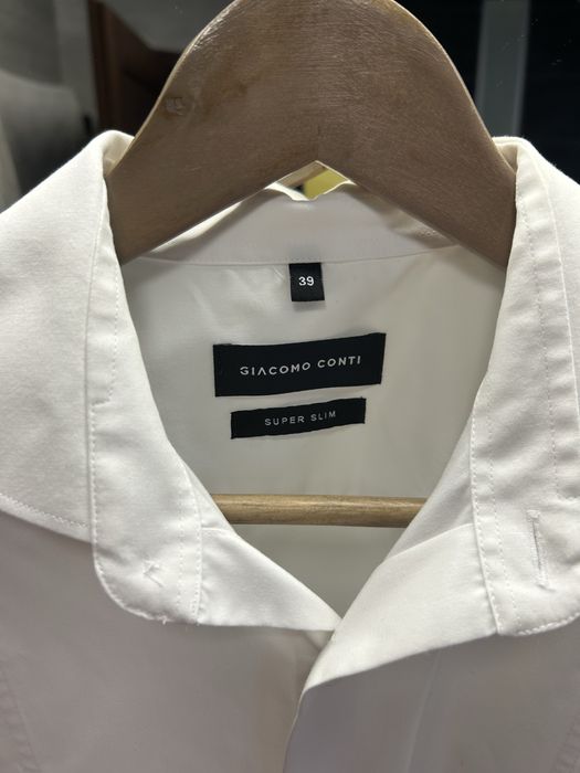 Biała koszula męska r.39 Giacomo Conti super slim