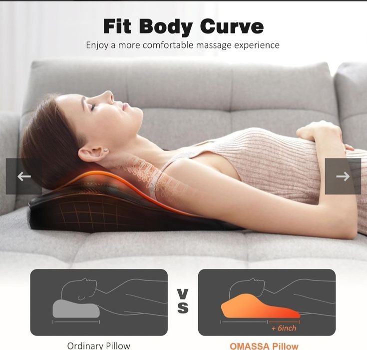 Масажер для спини, шиї з підігрівом, 3D-масажна подушка для розминання