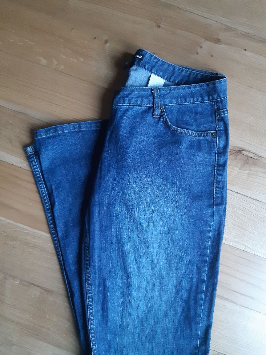 H & M zgrabne spodnie miękki denim blue r L i 42