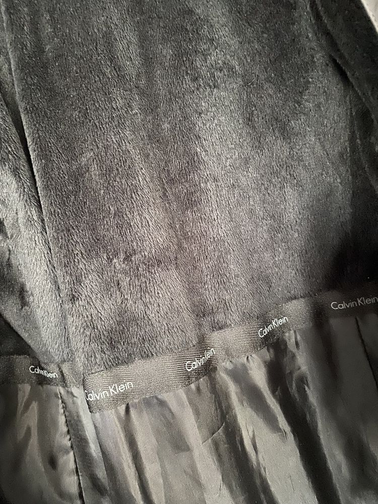 Szara puchowa kurtka damska calvin klein rozmiar s jesień zima