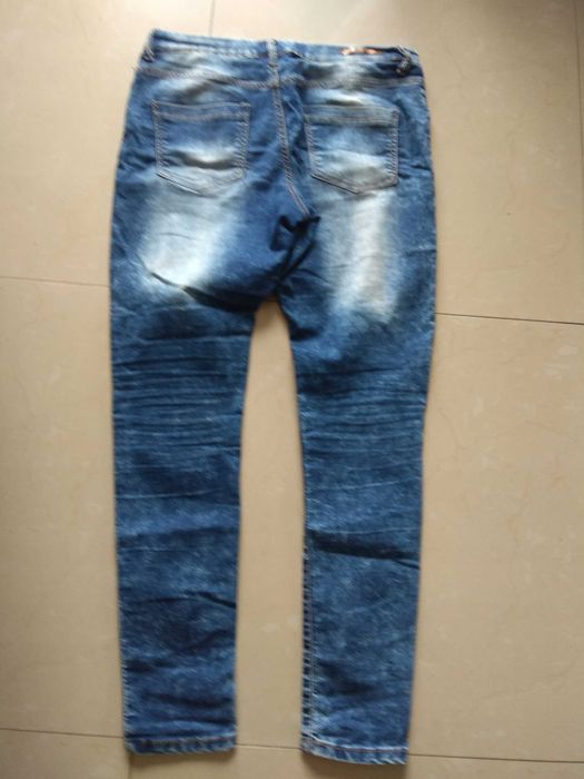 HOUSE jegging jeans marmurki guma w pasie do 106cm