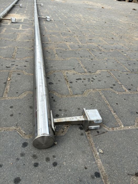 Poręcz rury nierdzewne Inox średnica 42mm, długości 5,45m i 4,55m
