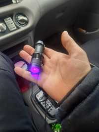 Фонарь ультрафиолетовый фонарик для проверки денег шпионский фонарь