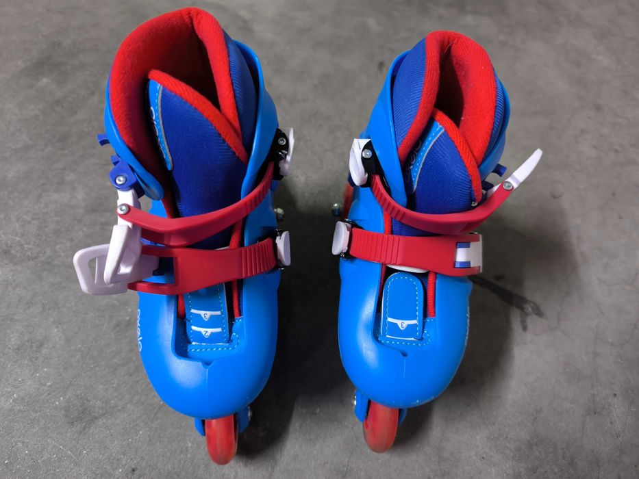 Patins em linha decatlon criança + acessórios