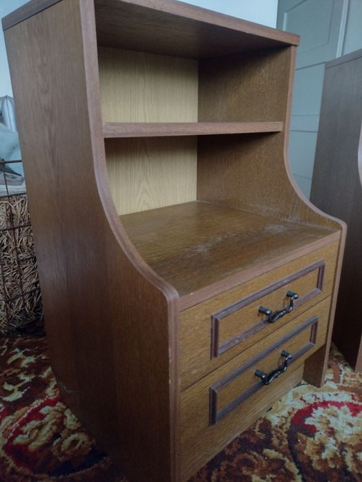 Szafki nocne vintage z szufladami – komplet 2 sztuki