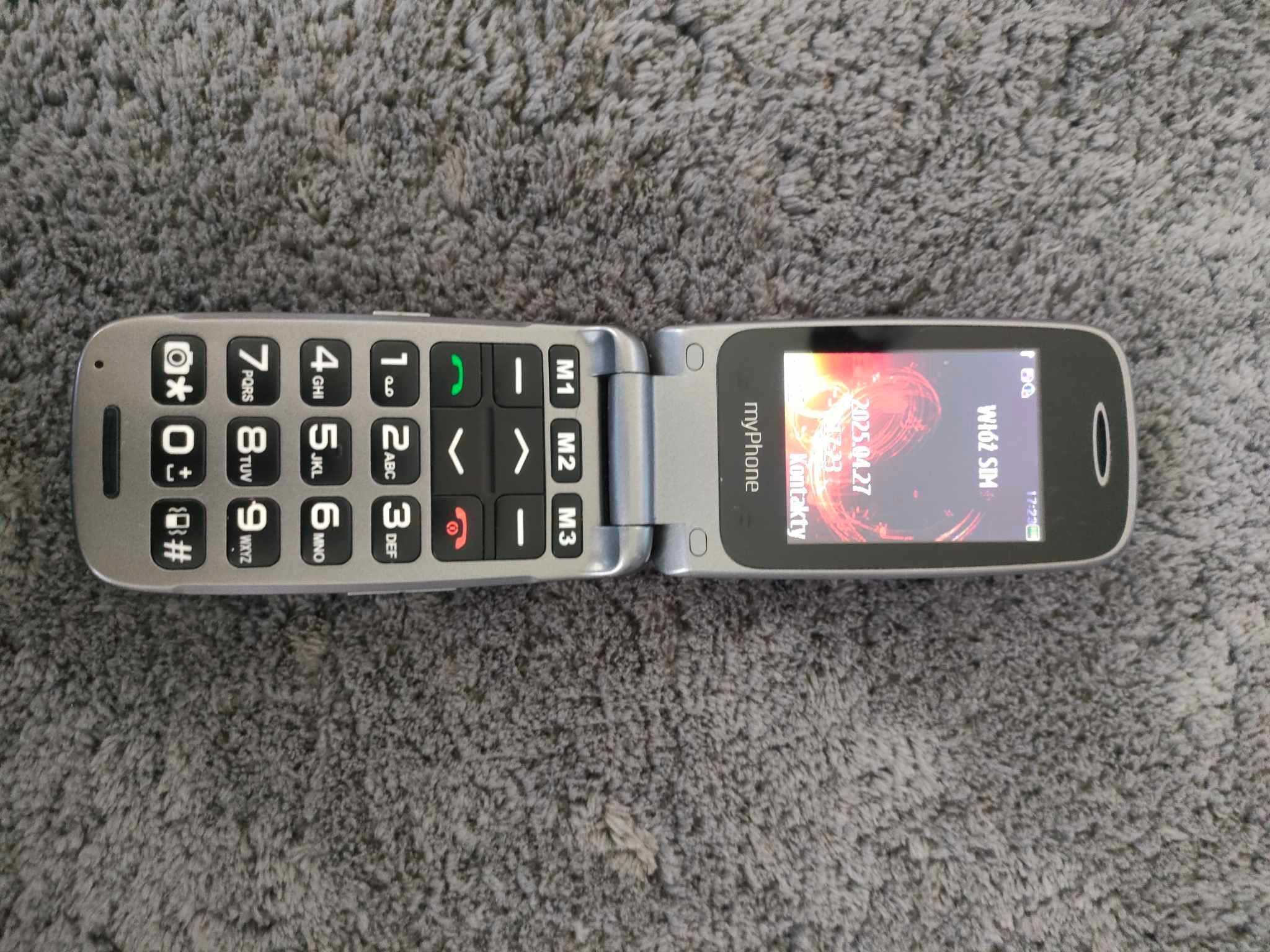 Telefon dla seniora - myPhone Rumba 1 - srebny