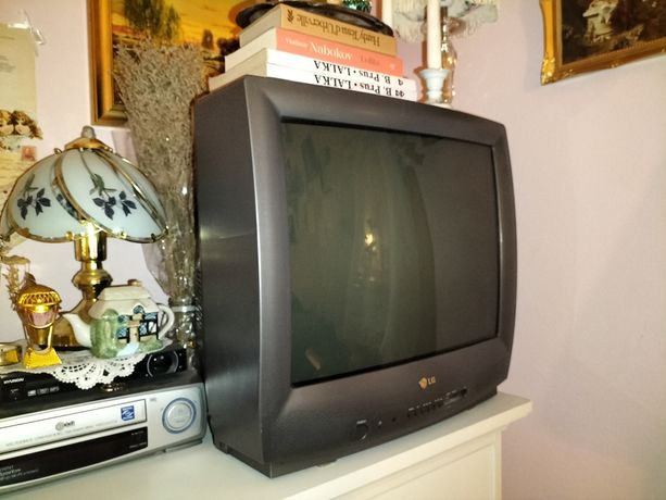 Telewizor LG stary kineskopowy grafitowy retro vintage prl oldschool