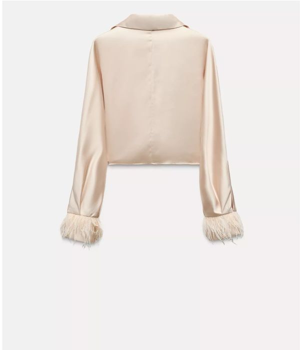 Святкова блуза Zara з пірʼям нова