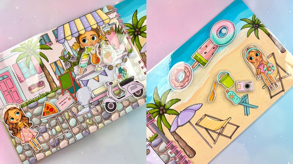 Книжка для дівчаток  на липучках Літо в серці