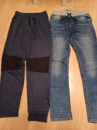 Spodnie jeansy i dresy 164