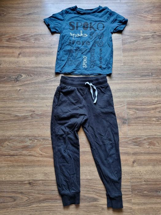 PAKA ubrań r. 110 bluza spodnie t-shirt chłopiec jesień wiosna