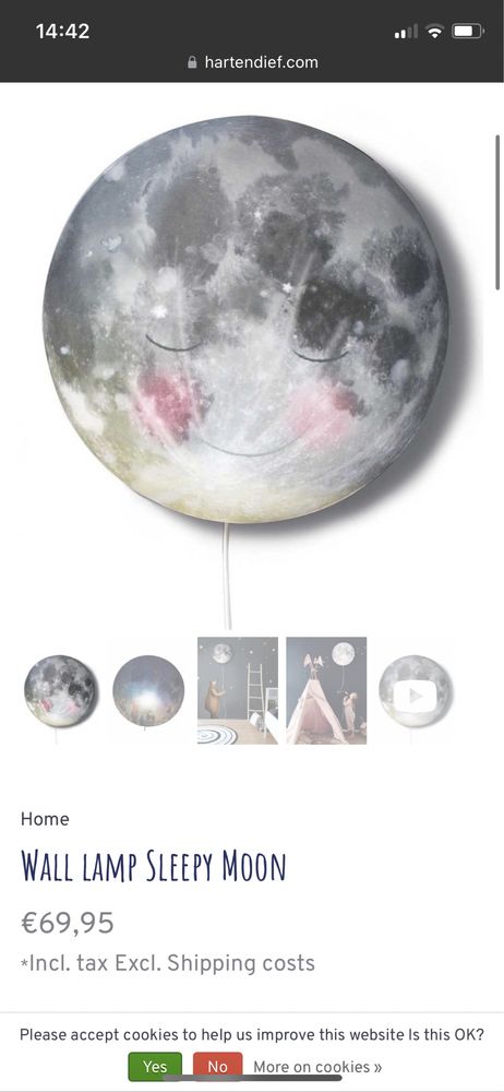 Hartendief Wall lamp Sleepy Moon lampka nocna dla dzieci