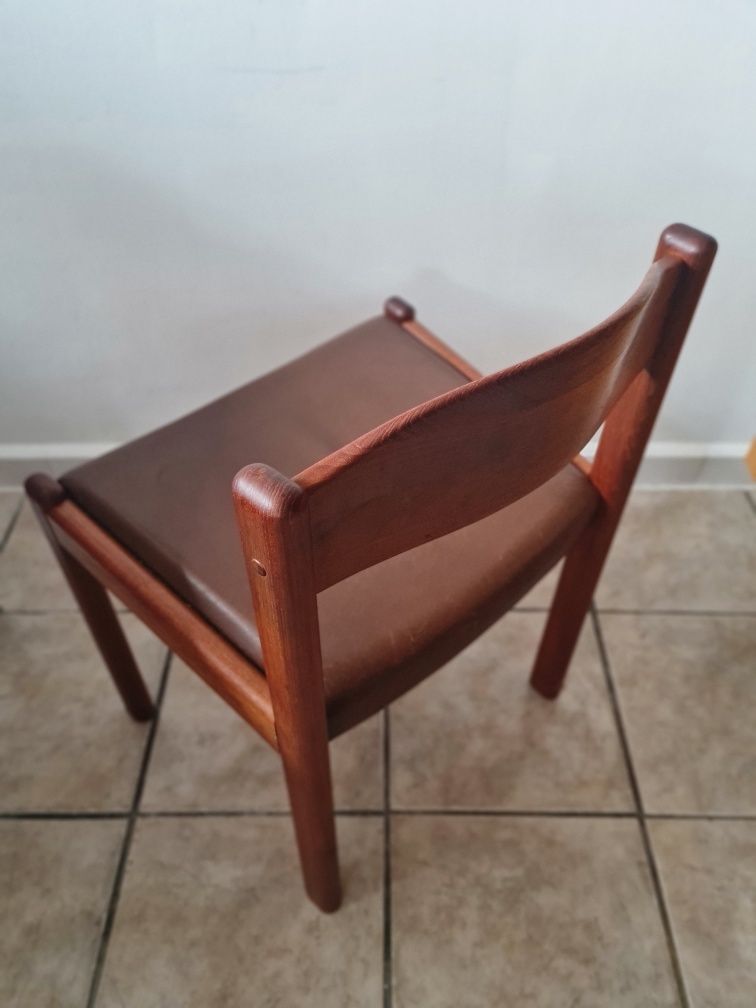 Stół rozkładany vintage + krzesla,lite drewno,Mid-century